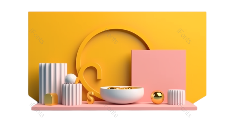 清新图片,插画元素,几何形状PNG,简单免抠素材
